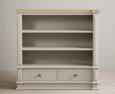 View Lawson oak and soft white painted small bookcase View Lawson oak and soft white painted small bookcase