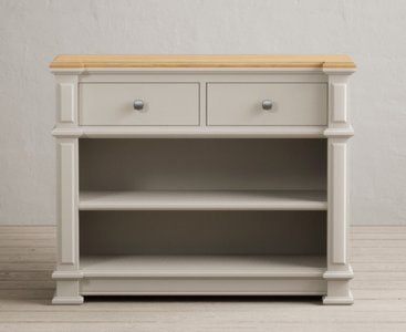 View Lawson oak and soft white painted console table View Lawson oak and soft white painted console table