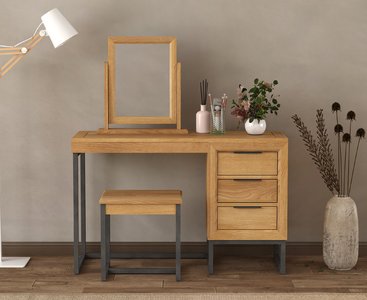 View Loft solid oak dressing table set View Loft solid oak dressing table set