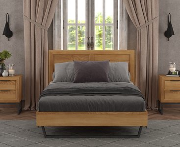 View Loft solid oak double bed View Loft solid oak double bed