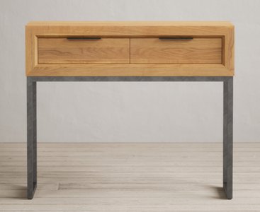 View Loft solid oak storage console table View Loft solid oak storage console table