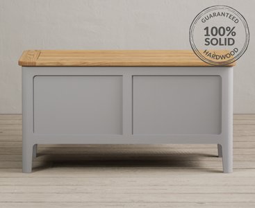 View Loxton oak and light grey painted blanket box View Loxton oak and light grey painted blanket box