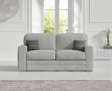 View Madden light grey fabric two seater sofa View Madden light grey fabric two seater sofa