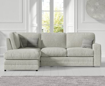View Madden ivory fabric left hand facing corner sofa View Madden ivory fabric left hand facing corner sofa
