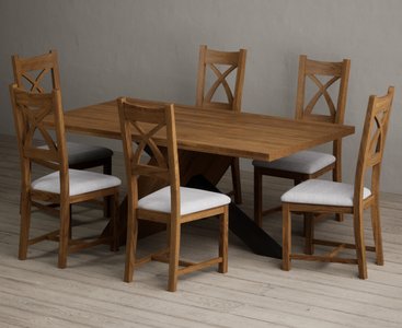 View Michigan 180cm rustic oak and metal black leg industrial dining table with 8 rustic oak rustic solid oak chairs View Michigan 180cm rustic oak and metal black leg industrial dining table with 8 rustic oak rustic solid oak chairs