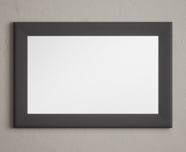 View Charcoal grey painted 90cm wall mirror View Charcoal grey painted 90cm wall mirror
