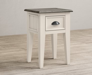 View Dartmouth oak and soft white painted bedside table View Dartmouth oak and soft white painted bedside table