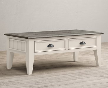View Dartmouth oak and soft white painted 4 drawer coffee table View Dartmouth oak and soft white painted 4 drawer coffee table