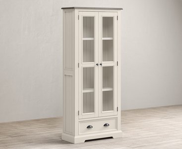 View Dartmouth oak and soft white painted glazed display cabinet View Dartmouth oak and soft white painted glazed display cabinet