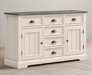 View Dartmouth oak and soft white painted large sideboard View Dartmouth oak and soft white painted large sideboard