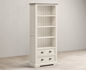 View Dartmouth oak and soft white painted tall bookcase View Dartmouth oak and soft white painted tall bookcase
