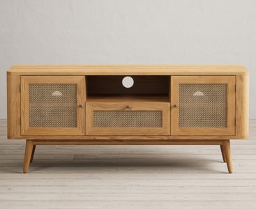 View Oak rattan large tv cabinet View Oak rattan large tv cabinet