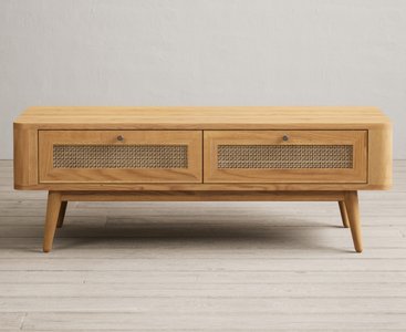 View Oak rattan 4 drawer coffee table View Oak rattan 4 drawer coffee table