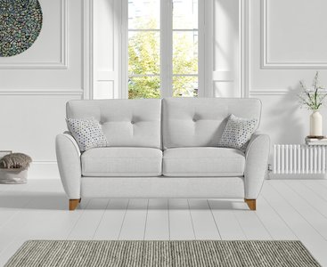 View Florin light grey fabric two seater sofa View Florin light grey fabric two seater sofa
