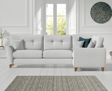 View Florin light grey fabric right hand facing corner sofa View Florin light grey fabric right hand facing corner sofa