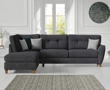 View Florin charcoal grey fabric left hand facing corner chaise sofa View Florin charcoal grey fabric left hand facing corner chaise sofa