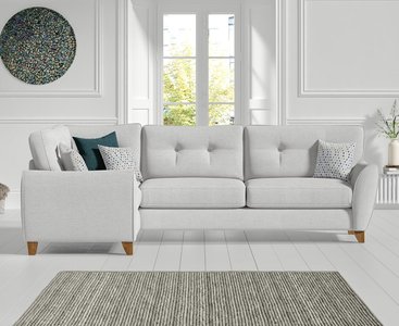 View Florin light grey fabric left hand facing corner sofa View Florin light grey fabric left hand facing corner sofa