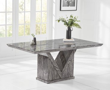 View Milan 180cm grey marble dining table View Milan 180cm grey marble dining table