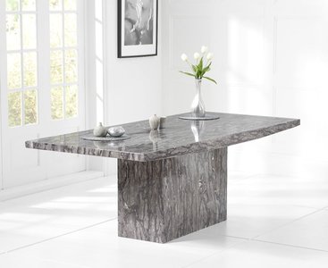 View Crema 220cm grey marble dining table View Crema 220cm grey marble dining table