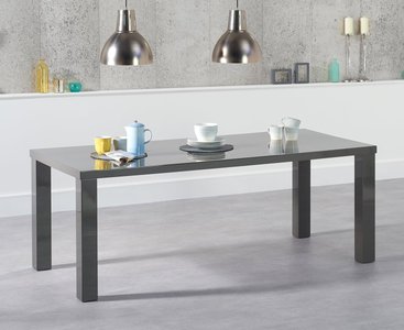 View Seattle 200cm dark grey high gloss dining table View Seattle 200cm dark grey high gloss dining table