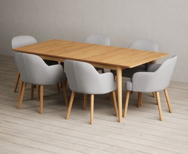 View Extending ruben 200cm retro oak dining table with 12 light grey oliver chairs View Extending ruben 200cm retro oak dining table with 12 light grey oliver chairs
