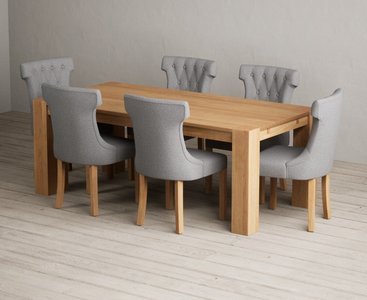 View Sheringham 200cm solid oak dining table with 6 natural clara chairs View Sheringham 200cm solid oak dining table with 6 natural clara chairs