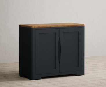 View Pembridge oak and dark blue painted small sideboard View Pembridge oak and dark blue painted small sideboard