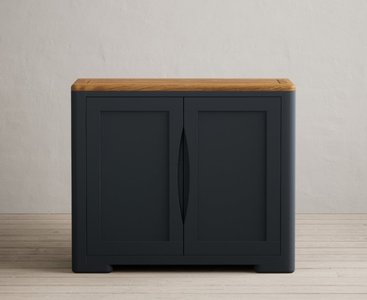 View Pembridge oak and dark blue painted small sideboard View Pembridge oak and dark blue painted small sideboard