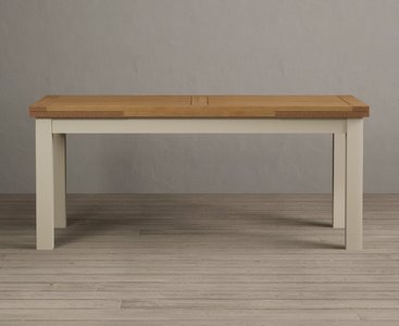View Extending buxton 180cm oak and cream painted dining table View Extending buxton 180cm oak and cream painted dining table
