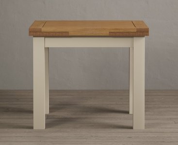 View Extending buxton 90cm oak and cream painted dining table View Extending buxton 90cm oak and cream painted dining table