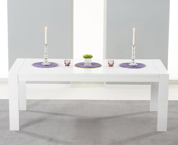 View Extending baltimore 200cm white high gloss dining table View Extending baltimore 200cm white high gloss dining table