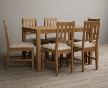 View York 120cm solid oak dining table with 4 light grey york chairs View York 120cm solid oak dining table with 4 light grey york chairs