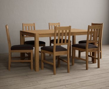 View York 150cm solid oak dining table with 8 light grey york chairs View York 150cm solid oak dining table with 8 light grey york chairs