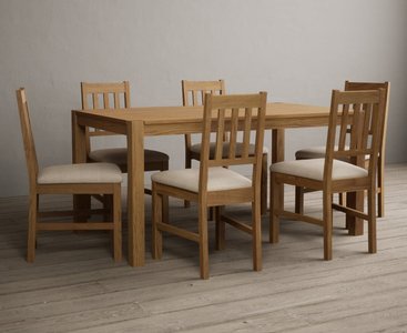 View York 150cm solid oak dining table with 8 light grey york chairs View York 150cm solid oak dining table with 8 light grey york chairs