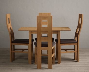View Extending york 70cm solid oak drop leaf dining table with 2 oak natural chairs View Extending york 70cm solid oak drop leaf dining table with 2 oak natural chairs