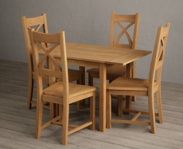 View Extending york 70cm solid oak drop leaf dining table with 4 oak natural chairs View Extending york 70cm solid oak drop leaf dining table with 4 oak natural chairs
