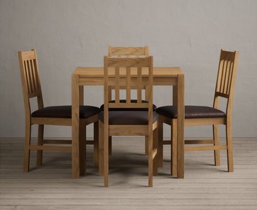 View York 80cm solid oak dining table with 2 light grey york chairs View York 80cm solid oak dining table with 2 light grey york chairs