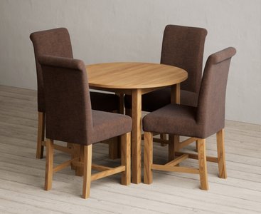 View Extending york 90cm solid oak dining table with 2 grey scroll back chairs View Extending york 90cm solid oak dining table with 2 grey scroll back chairs