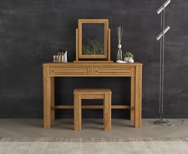 View Eclipse solid oak dressing table set View Eclipse solid oak dressing table set