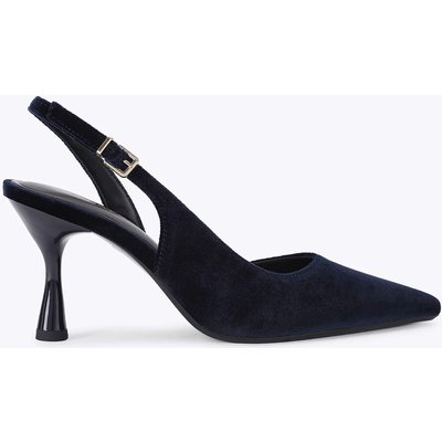 Kurt Geiger Velvet Stiletto Heel Pointed Court Shoes Blue Kurt Geiger Velvet Stiletto Heel Pointed Court Shoes Blue