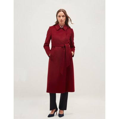 HOBBS Pure Wool Belted Coat Red HOBBS Pure Wool Belted Coat Red
