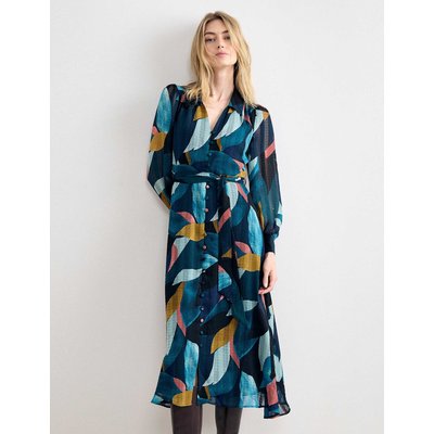Phase Eight Petal Print Belted Midi Shirt Dress Multi Phase Eight Petal Print Belted Midi Shirt Dress Multi