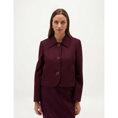 HOBBS Pure Wool Short Jacket Purple HOBBS Pure Wool Short Jacket Purple