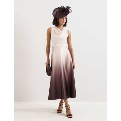 Phase Eight Ombre Cowl Neck Maxi Waisted Dress Ivory Mix Phase Eight Ombre Cowl Neck Maxi Waisted Dress Ivory Mix