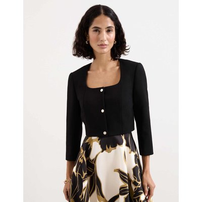 Phase Eight Square Neck Lightweight Cropped Jacket Black Phase Eight Square Neck Lightweight Cropped Jacket Black