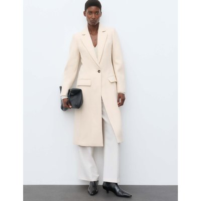 Autograph Wool Blend Longline Tailored Coat Ivory Autograph Wool Blend Longline Tailored Coat Ivory