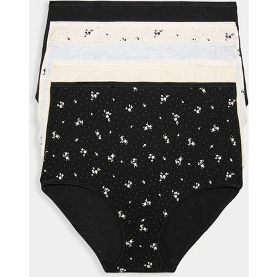 M&S 5pk Cotton Modal Rich Full Briefs Black Mix M&S 5pk Cotton Modal Rich Full Briefs Black Mix