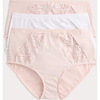 M&S 3pk Amelia Lace Full Briefs Cool Pink M&S 3pk Amelia Lace Full Briefs Cool Pink