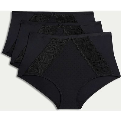 M&S 3pk Amelia Lace Full Briefs Black M&S 3pk Amelia Lace Full Briefs Black