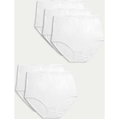 M&S 5pk Pure Cotton Full Briefs White M&S 5pk Pure Cotton Full Briefs White
